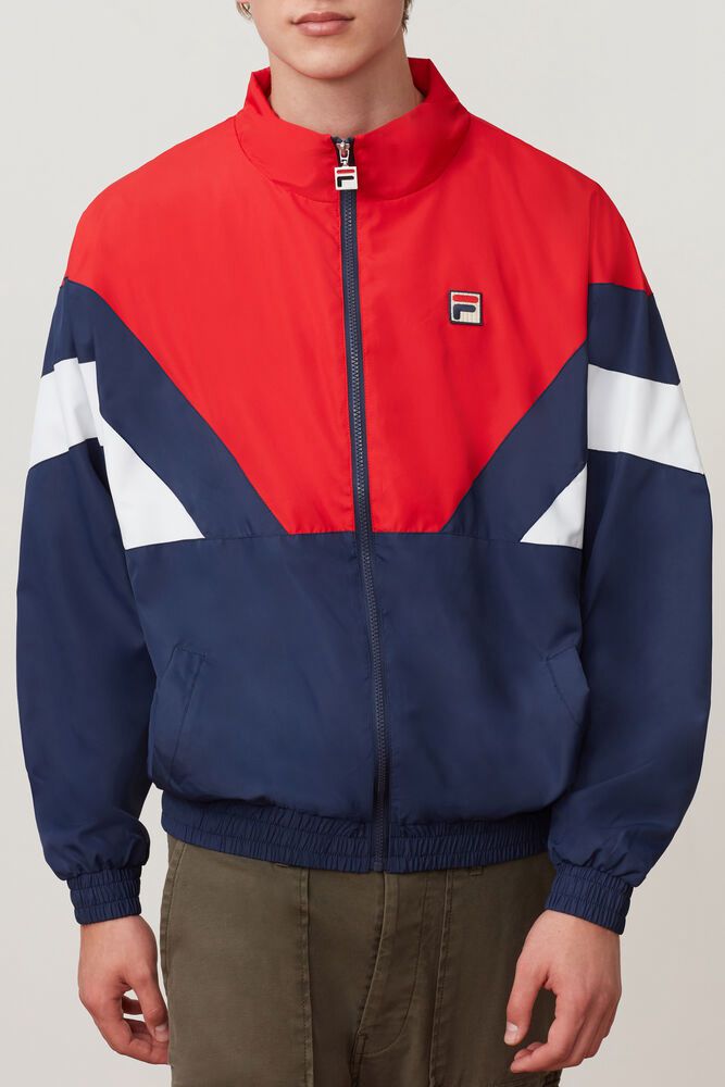 Fila Katya Wind Navy/Red/White Jacket Mens - NZ 24197-DWKT